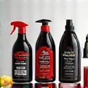 Display of premium car cleaning and detailing products